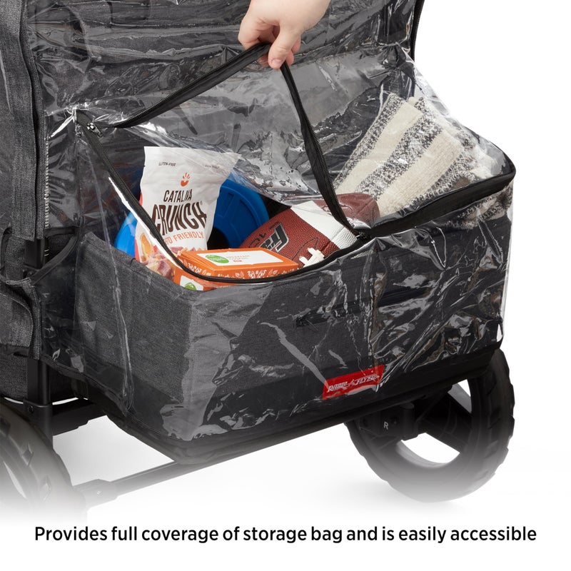 Radio Flyer Rain Cover for Baby Stroller Wagon, Baby Travel Gear Bag, Wagon Stroller Summer Essentials, Newborn Essentials, Radio Flyer Rain Cover with Bag for Voya Stroller Wagons - Image 4