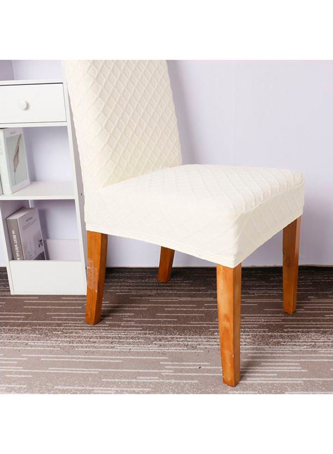 NIBEMINENT 4-Piece Decorative Chair Cover Set White 12x12x1cm - Image 4