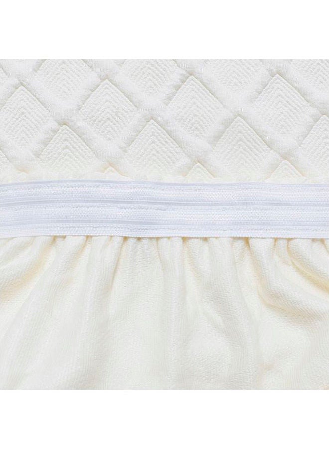 NIBEMINENT 4-Piece Decorative Chair Cover Set White 12x12x1cm - Image 2