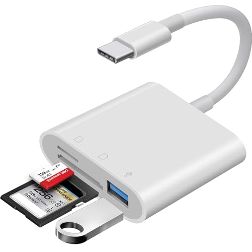 WNXSLOAD USBC SD Card Reader Memory Card Reader for Micro SDSD Cards Type C SD Adapter Compatible with iPhone 15 16 Samsung Galaxy MacBook iPad and More USB C Devices 3 Slots - Image 1