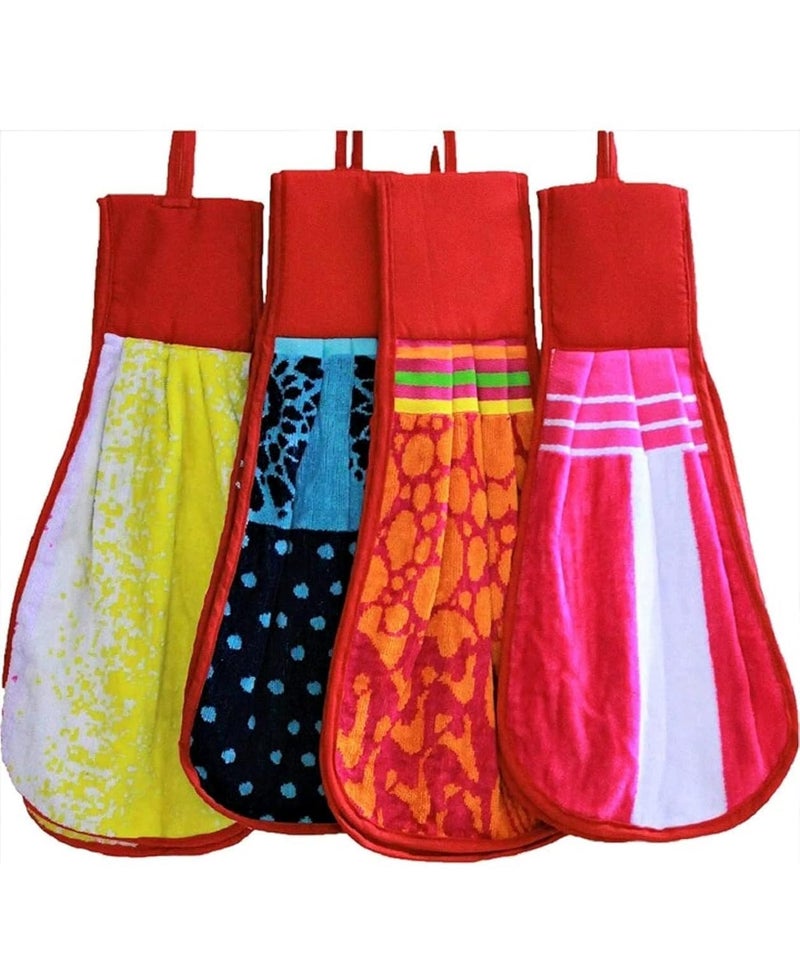 COYRASTH 3pc Microfiber Hand Towel | Sink Towel with Hanging Loop | Wash Basin Hanging Hand Towel | for Bathroom Kitchen Home | Multicolour - Image 1