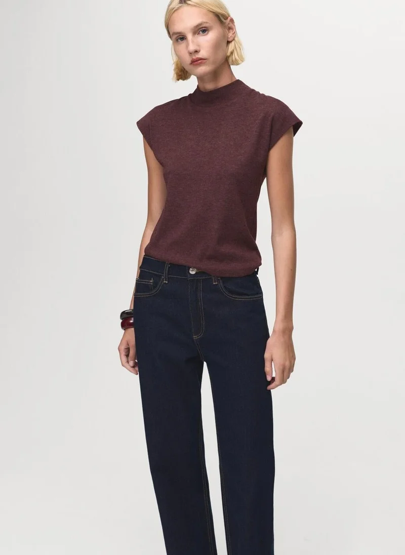 Mango  High collar T-shirt for Women | Best Price UAE