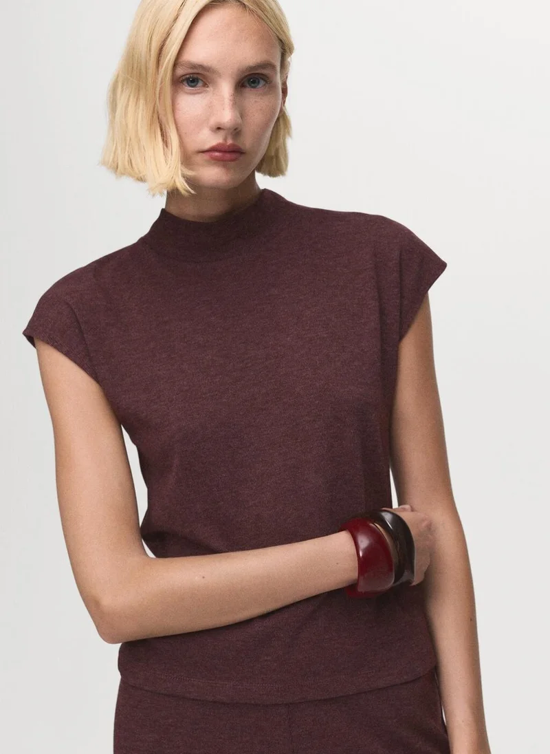 MANGO High collar T-shirt