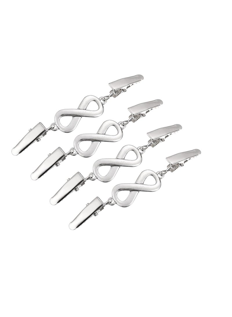 Excefore Sweater Shawl Clips, 4Pcs Cardigan Clip, Sweater Clips, Retro Cardigan Collar Clips, with Chain Suitable, for Vintage Dress Scarf Sweater Clothes Shirt - Image 1