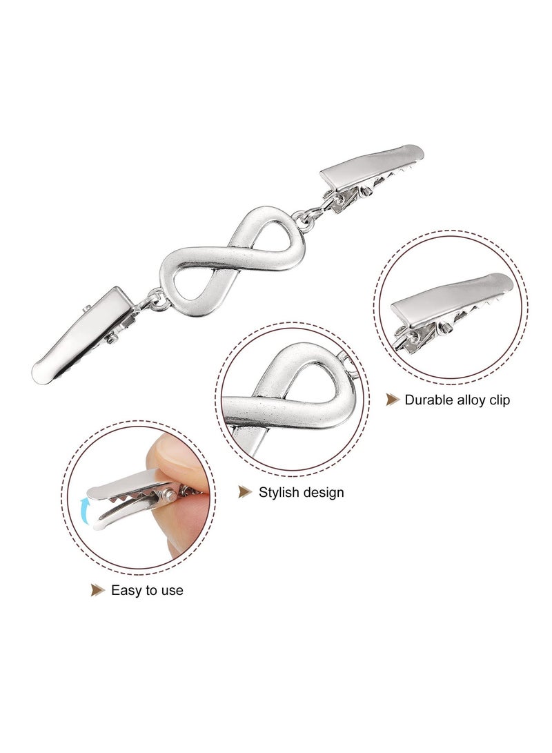 Excefore Sweater Shawl Clips, 4Pcs Cardigan Clip, Sweater Clips, Retro Cardigan Collar Clips, with Chain Suitable, for Vintage Dress Scarf Sweater Clothes Shirt - Image 3