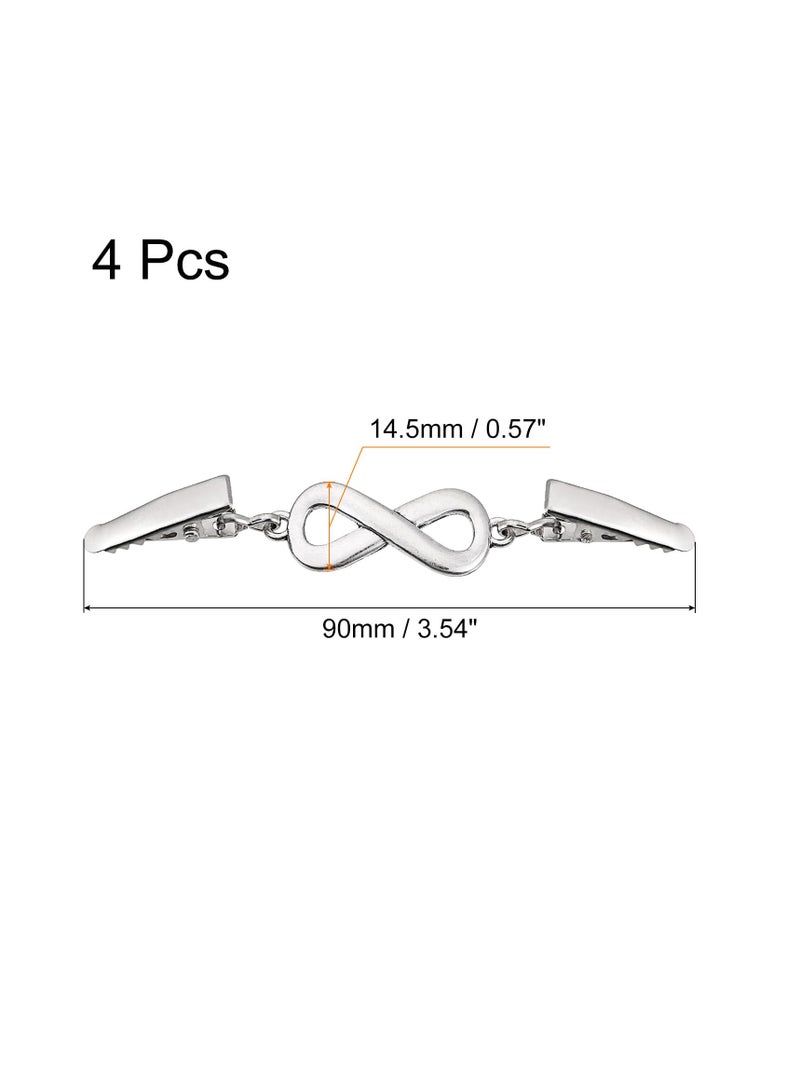 Excefore Sweater Shawl Clips, 4Pcs Cardigan Clip, Sweater Clips, Retro Cardigan Collar Clips, with Chain Suitable, for Vintage Dress Scarf Sweater Clothes Shirt - Image 2