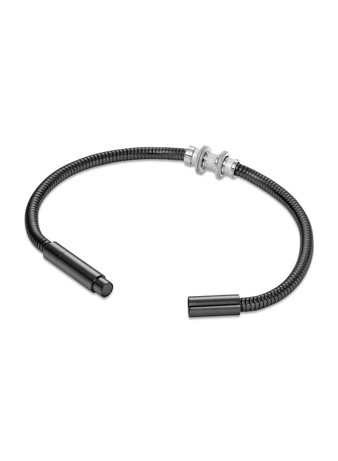 CERRUTI 1881 Flavio Grey Cable with Stainless Steel Small Motif Bracelet for Men