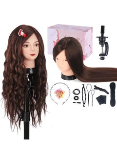 Beauty Star Mannequin Head Human Hair Beauty Star Doll Head for Practice Hair Styling 80 Real Hair Cosmetology Makeup Hairdressing Training Manicanequin Head with Clamp Stand  DIY Braiding Set 