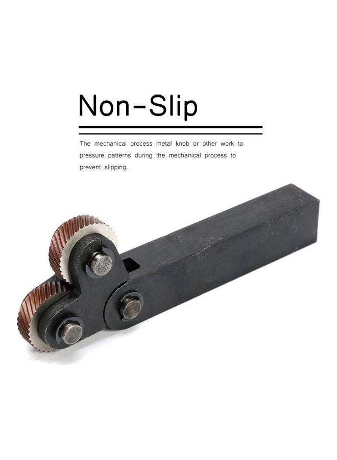 NIBEMINENT 7 Piece Steel Dual Wheel Knurling Tool Set Black/Brown - Image 4