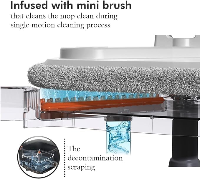 Brikipth Brikipth MultiPurpose Microfiber Flat Mop with Dry Wet Cleaning 360 Degree Rotating Head and Telescopic Handle Suitable for Floor Glass Ceiling and Walls JK326 - Image 2