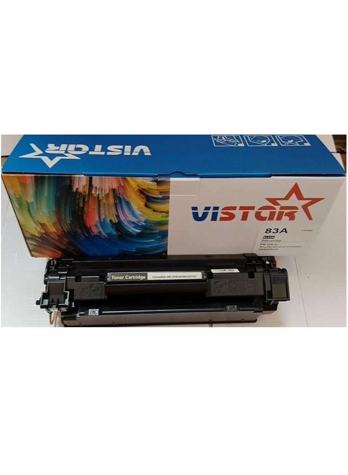 Vistara خرطوشة حبر Vistar 83A سوداء متوافقة بديلة لطابعة HP 83A CF283A للاستخدام مع طابعة Hp Laserjet Pro MFP M125a M125nw M125rnw M225dn M225dw M127fn M127fw M201dw M201n (عبوة واحدة) - Image 1