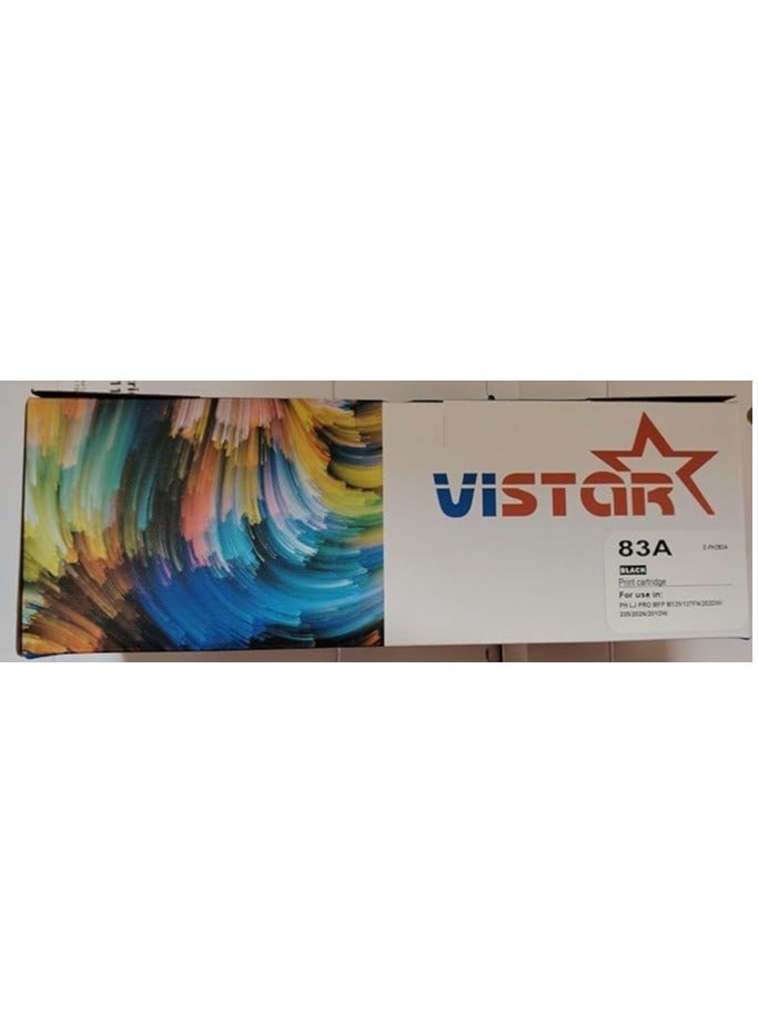 Vistara خرطوشة حبر Vistar 83A سوداء متوافقة بديلة لطابعة HP 83A CF283A للاستخدام مع طابعة Hp Laserjet Pro MFP M125a M125nw M125rnw M225dn M225dw M127fn M127fw M201dw M201n (عبوة واحدة) - Image 2