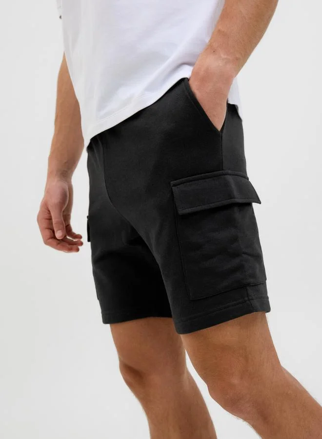 JJ Rebel JJ REBEL Mid Rise Regular Fit Cargo Shorts