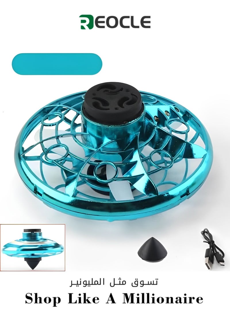 REOCLE Flying Spinner Toys Hand Controlled Mini Drone RGB Light Fidget Boomerang Spinner 360° Rotating Fly UFO Spin Drone Flying Space Toys Gift for Kids Adults Outdoor Indoor - Image 1