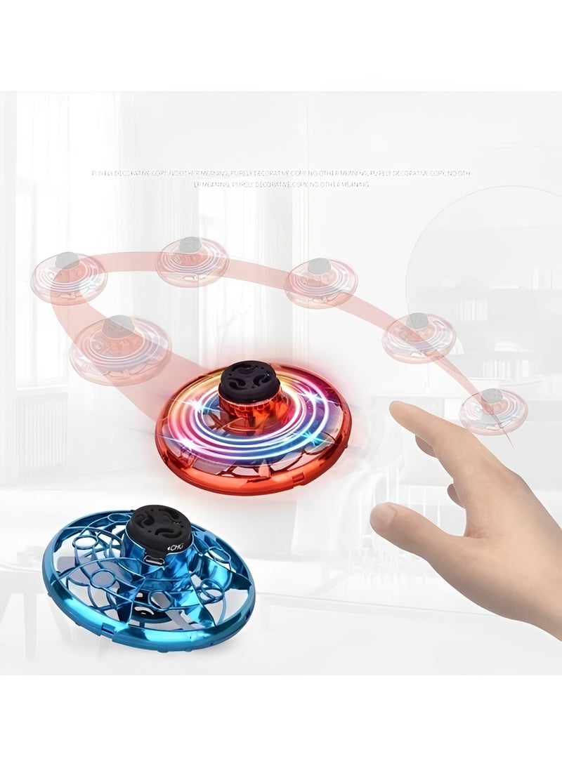 REOCLE Flying Spinner Toys Hand Controlled Mini Drone RGB Light Fidget Boomerang Spinner 360° Rotating Fly UFO Spin Drone Flying Space Toys Gift for Kids Adults Outdoor Indoor - Image 4