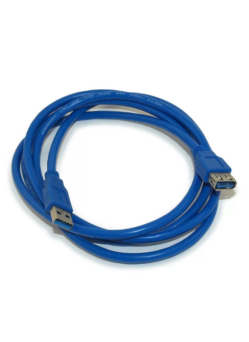 Extension Cable USB 3.0 Male to Female , USB 3.0 High Speed Data Transfer 5GBps with Shielded for PC - Laptop - other devices 1 Meters - Blue - pzsku/Z3924AC35507E42BE1DF9Z/45/_/1738847047/2ff0af05-27bf-43e1-a7c4-ec5054331915