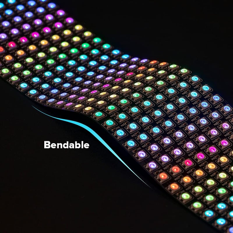 SEZO 2 Pack LED Matrix WS2812B RGB 5050SMD 8x32 256 Pixels Digital Flexible Individually Addressable Screen for Arduino LED Programmed Screen Image Full Color Lighting DC5V - Image 3