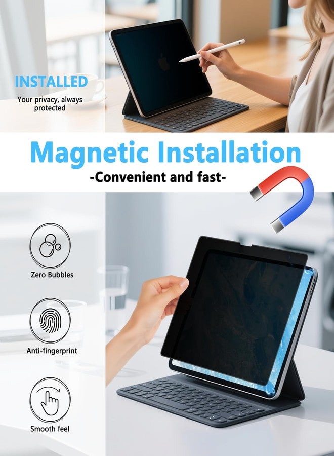 Phimoos Magnetic Privacy Screen Protector for iPad Pro 13 inch 2024 (M4), Anti-Glare & Blue Light Filter, Removable Privacy Film for iPad Pro 13” M4, Easy Magnetic Attachment - Image 2