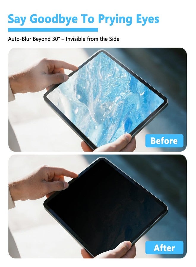Phimoos Magnetic Privacy Screen Protector for iPad Pro 13 inch 2024 (M4), Anti-Glare & Blue Light Filter, Removable Privacy Film for iPad Pro 13” M4, Easy Magnetic Attachment - Image 5