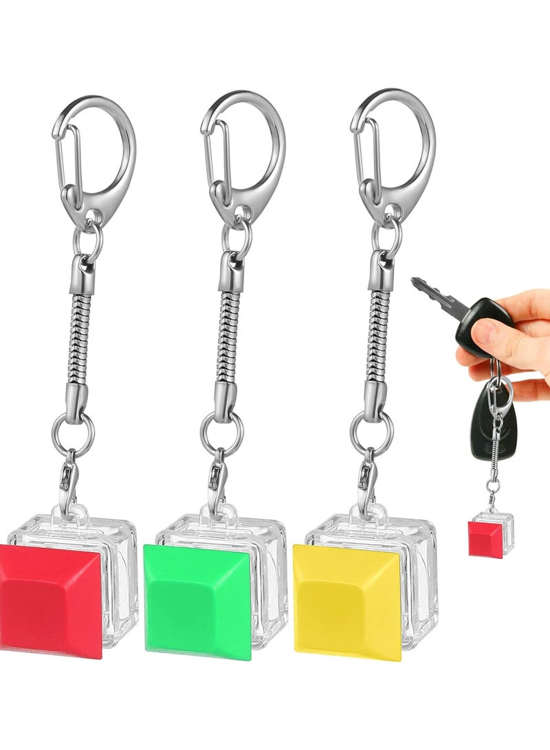 GGOOT 3 Pcs Keyboard Keychain Decompression, Finger Keyboard, Finger Keyboard Keychain, Button for Gifts to Pass The Boring Time As Shown - Image 1
