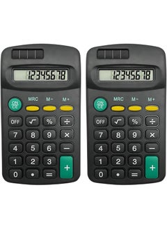 Pocket Size Mini Calculators Handheld Angled 8 Digit Display Calculator Basic Standard Calculators Small Accounting Desktop Calculator For Office School And Home 2 Pieces