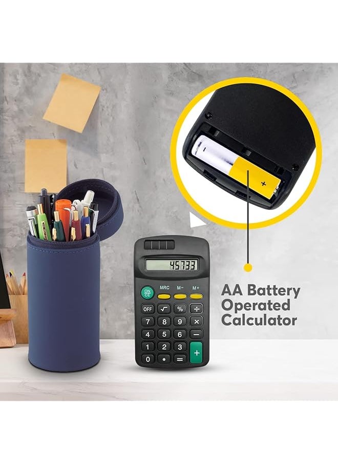 erorex - Pocket Size Mini Calculators Handheld Angled 8 Digit Display Calculator Basic Standard Calculators Small Accounting Desktop Calculator For Office School And Home 2 Pieces - Image 1