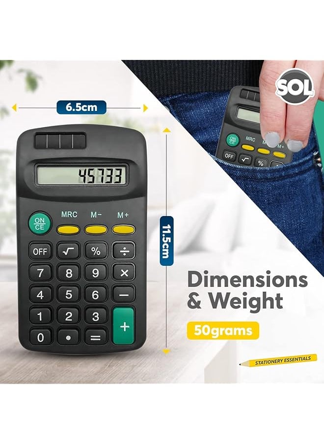 erorex - Pocket Size Mini Calculators Handheld Angled 8 Digit Display Calculator Basic Standard Calculators Small Accounting Desktop Calculator For Office School And Home 2 Pieces - Image 1