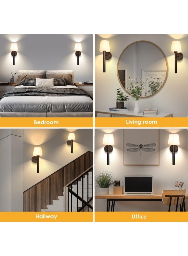 اكسيسن 2 قطعة شمعدان حائط قابل لإعادة الشحن، مصباح حائط مزود ببطارية مغناطيسية قابلة لإعادة الشحن بسعة 5200 مللي أمبير في الساعة، يدعم التعتيم، مؤقت وجهاز تحكم عن بعد، إضاءة لاسلكية لغرفة النوم،  الرواق، غرفة المعيشة - Image 4