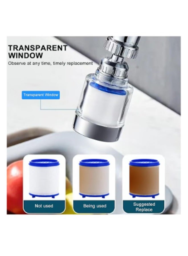 Sink Filter Water Faucet, Universal 360 Degree Rotating Sink Filter with 5 Filter Element, Kitchen Faucet Water Filter for Home Kitchen Bathroom - Image 2