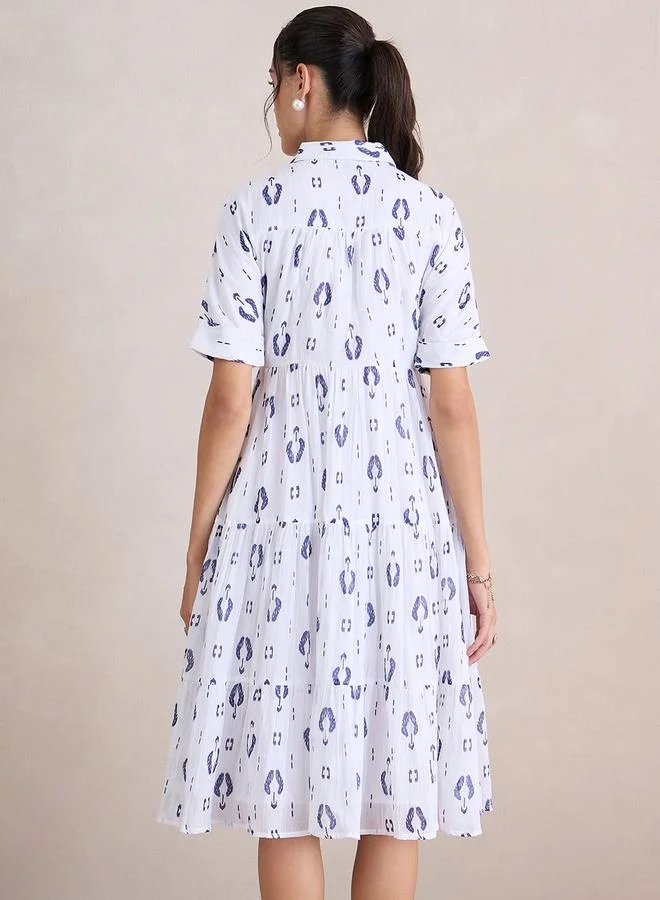 Femmella Printed Tiered Dress