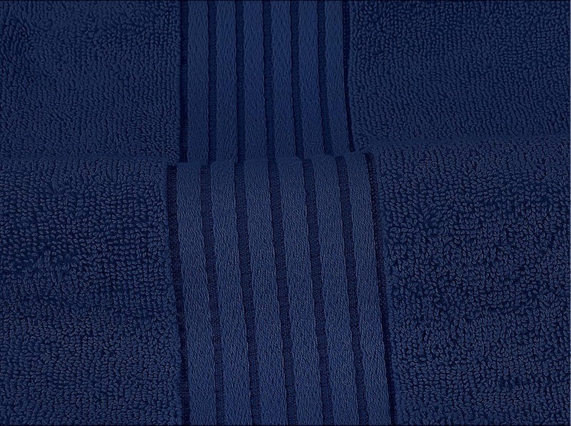 Utopia Towels 8-Piece Premium Towel Set, 2 Bath Towels, 2 Hand Towels, and 4 Wash Cloths, 100% Ring Spun Cotton Highly Absorbent Towels for Bathroom, Sports, and Hotel (Navy) - Image 3