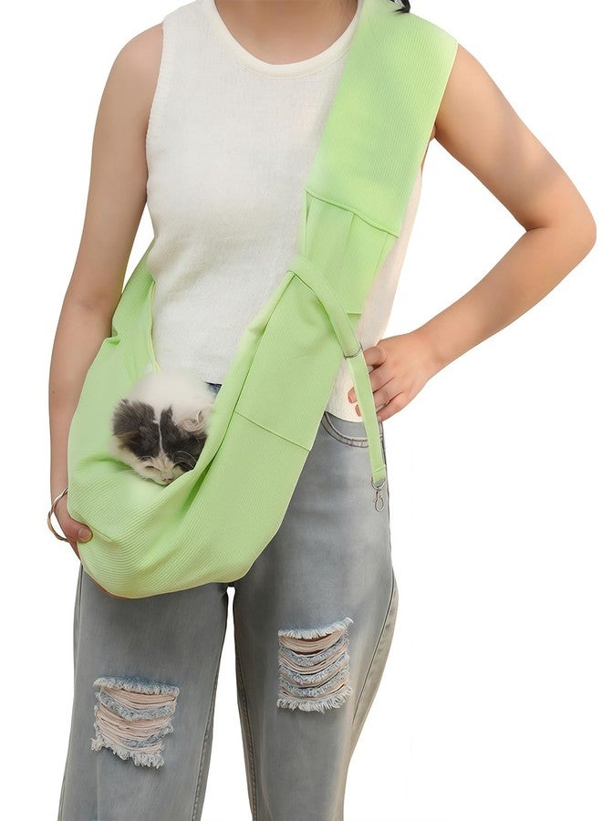 Amamcy Pet Sling Carrier Bag for Cat Puppy Crossbody Carrier with Pocket and Harness Lightweight Small Cat Dog Crossbody Carriers - Image 1