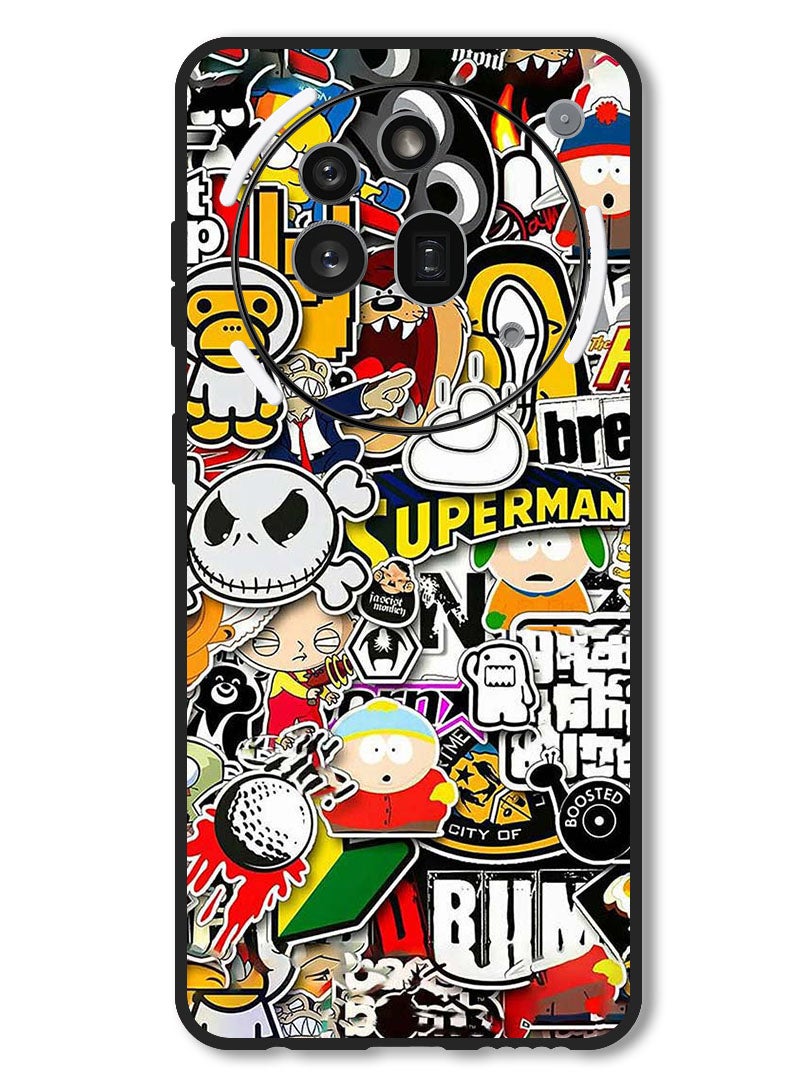 Theodor Case Compatible with Nothing Phone 3a Pro Protection Shockproof Bumper Cover superhero tags - Image 1