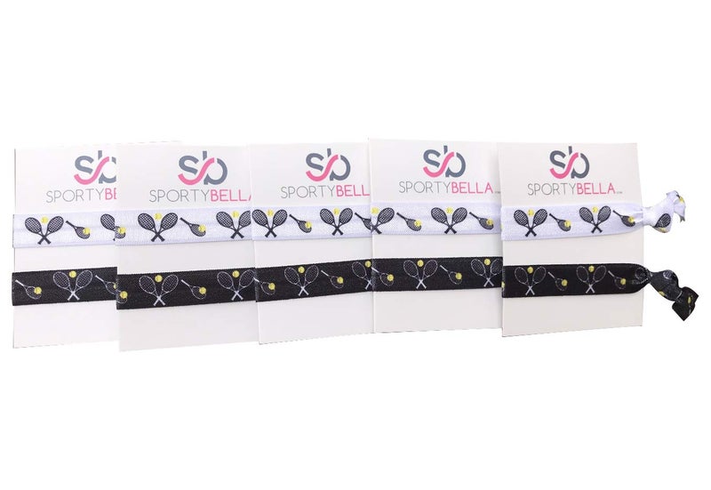 Infinity Collection Tennis Hair Hair Ties Tennis Hair Accessories No Crease Tennis Hair Elastics Set for Girl Tennis Players