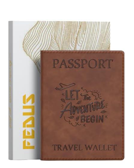 FEDUS Faux Leather Premium Passport Holder for Men and Women Passport Cover Case Wallet with Credit/Debit Card, RFID Protected Travel Document Accessories Organiser - Image 1