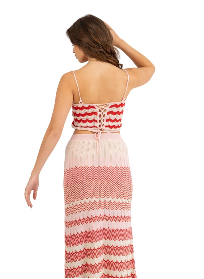 ASTK knitted striped skirt  - Image 3