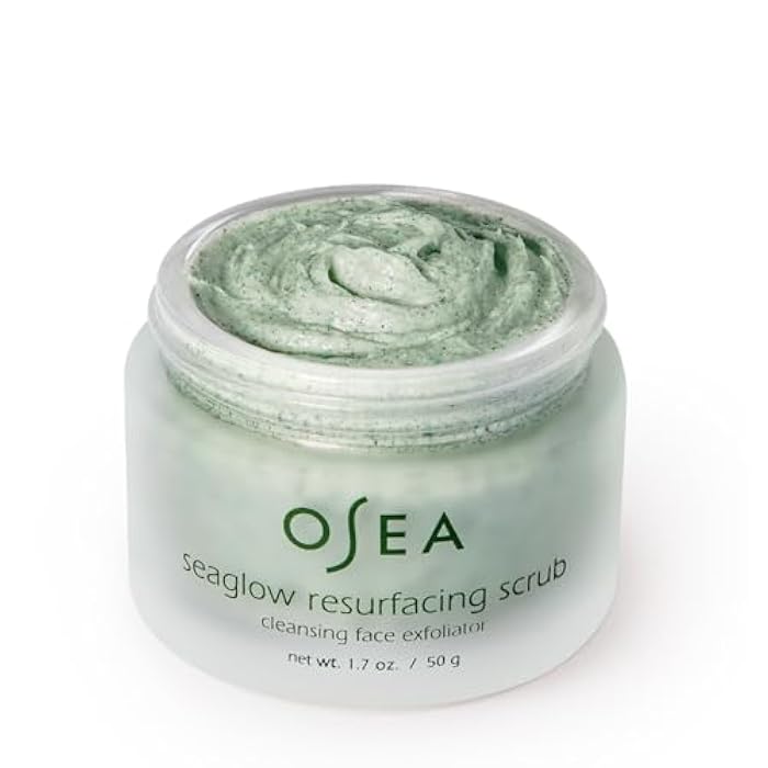 OSEA Seaglow Resurfacing Face Cleanser and Scrub 1.7 oz - 2-in1- For All Skin Types - Facial Exfoliator and Cleanser - Clean Beauty - Vegan Skincare - Image 2