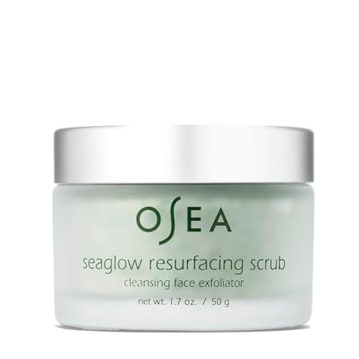OSEA Seaglow Resurfacing Face Cleanser and Scrub 1.7 oz - 2-in1- For All Skin Types - Facial Exfoliator and Cleanser - Clean Beauty - Vegan Skincare - Image 1