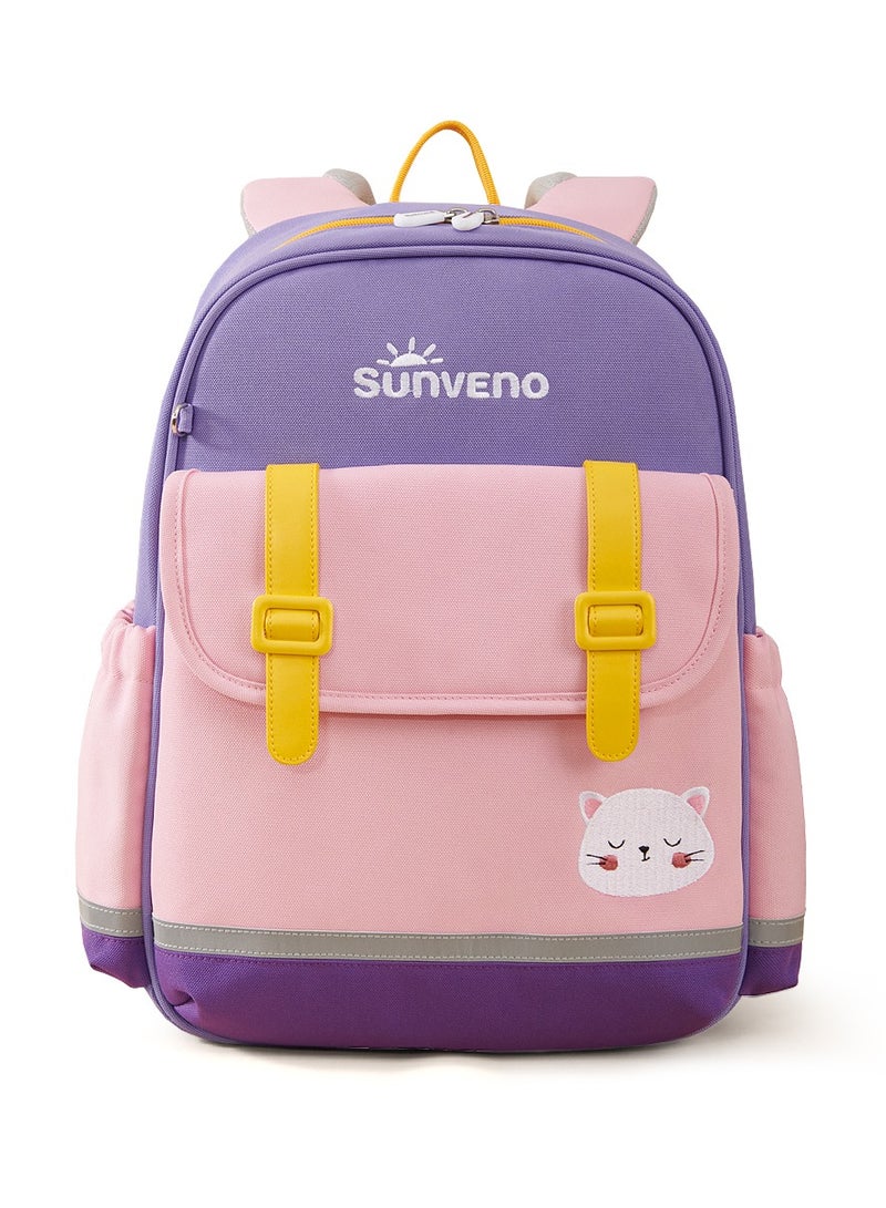 Sunveno School Backpack 16 Inches - Purple Multicolour - Image 2