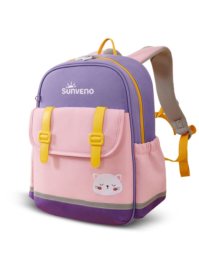 Sunveno School Backpack 16 Inches - Purple Multicolour - Image 1