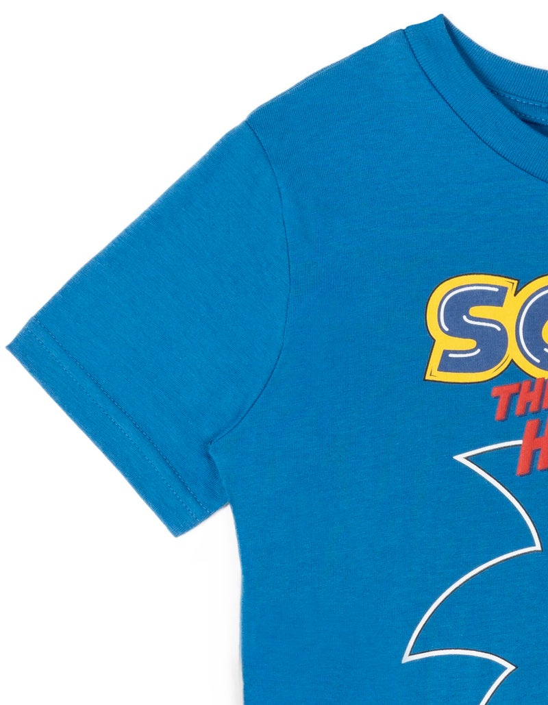 SEGA Sonic The Hedgehog Little Boys T-Shirt and Mesh Shorts Outfit Set Blue/Black 6 - Image 3