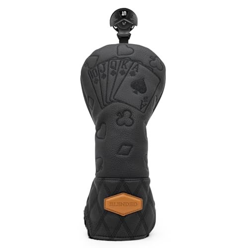 BAIRBRE Golf Club Covers Poker Golf Head Covers Driver Covers Fariway Wood Headcover Hybrid Covers Leather Golf Headcover with Number Tag for All Brand - Image 1