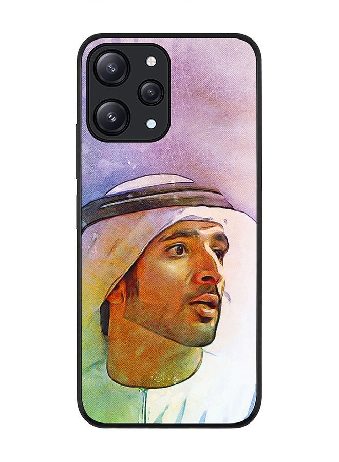 Stylizedd Rugged Black edge case for Xiaomi Redmi 12 4G, Slim fit Soft Case Flexible Rubber Edges Anti Drop TPU Gel Thin Cover -   Fazza Sheikh Hamdan - Image 1