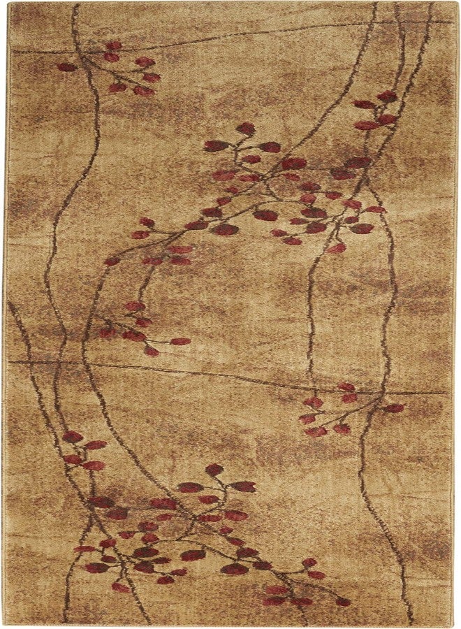 Nourison Home Somerset 6' Runner Brown Fabric Rustic Area Rug (6' Runner), Latte - Image 2