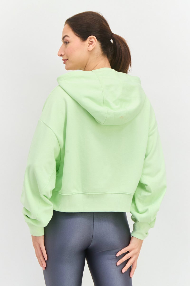 PUMA Women Sportswear Fit Hooded Outdoor Sweatshirt, Lime Green  - Image 3