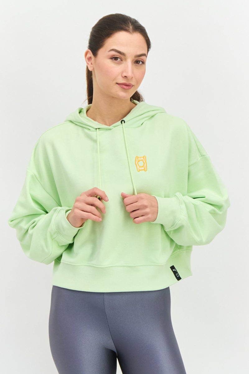 PUMA Women Sportswear Fit Hooded Outdoor Sweatshirt, Lime Green  - Image 1