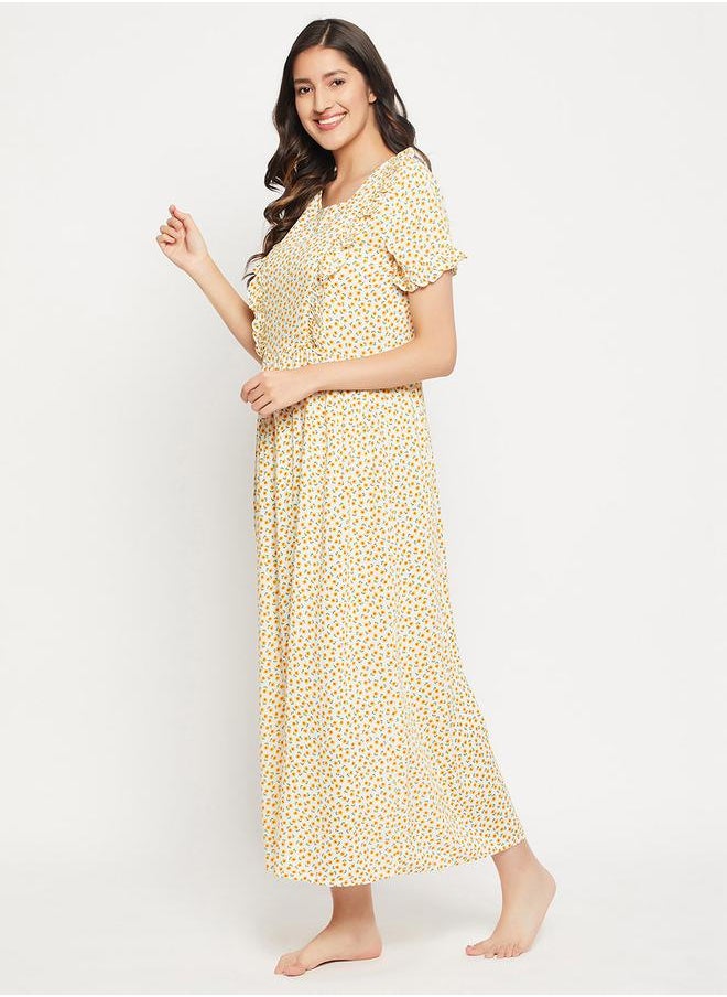 Floral Print Ruffled Nursing Nightdress - pzsku/Z39253EB19777838EA7ADZ/45/_/1729844805/f79921c5-3f83-4a22-b10e-71f316405a0e