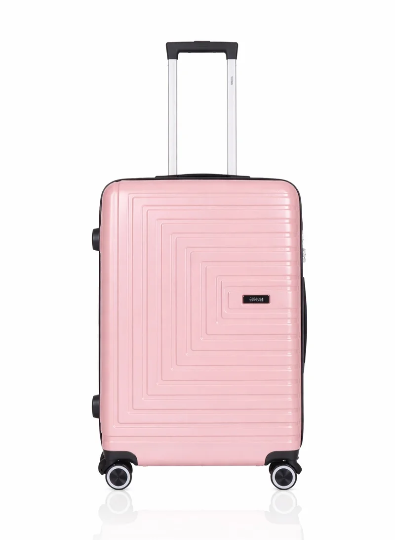 MNUK Pilgrimage Set of 3 Luggage | Hardside Soft Handle Trolley with TSA Lock |360° 4 Wheeler| Cabin-20 Inch, Medium- 24 Inch, Large-28 Inch| Rose Gold
