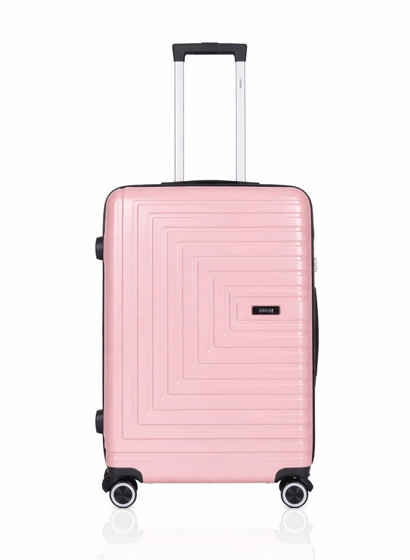 MNUK Pilgrimage Set of 3 Luggage | Hardside Soft Handle Trolley with TSA Lock |360° 4 Wheeler| Cabin-20 Inch, Medium- 24 Inch, Large-28 Inch| Rose Gold - Image 4