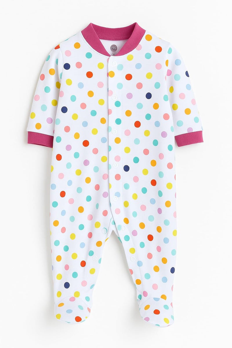 EIO® 100% Cotton Rompers Sleepsuits Jumpsuit Night Suits for Infants Newborn Baby Boys & Girls Pack of 3 (12-18 Months, Purple) - Image 2